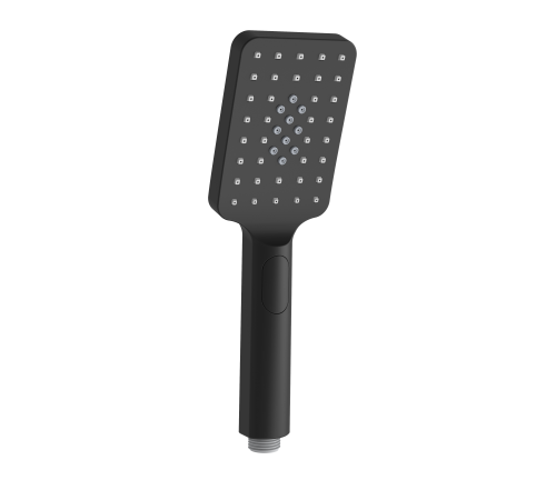 Лейка для душа 3 режима кнопач. квадрат. черный  Kern (40 шт)