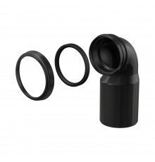 Колено стока УГЛОВОЙ,коммплект DN90/110 M906 Alcaplast (20/шт)