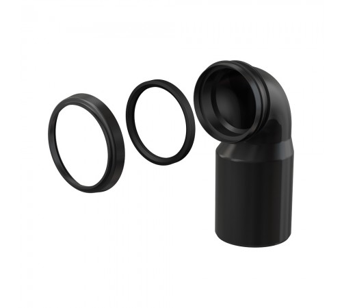 Колено стока УГЛОВОЙ,коммплект DN90/110 M906 Alcaplast (20/шт)