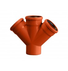 Крестовина 110х110х110 /45˚ Политэк Рыжий-наружный (16/1)