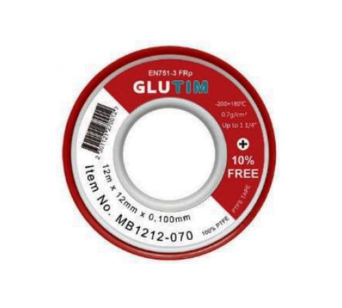 Фум лента для/воды маленькая красная 12*12-0,7 ТИМ (500/10)