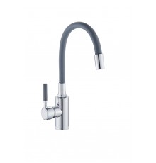 Смеситель для кухни  с гиб. гусаком,  хром- серый гусак 20225 SA  WASSER  NOVA