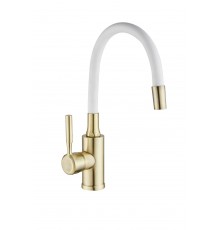 Смеситель для кухни  с гиб. гусаком  бронза  20225 BR  WASSER  NOVA