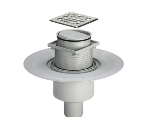 Трап для душевой с сухим затвором прямой 10*10см Тим  (4/1)