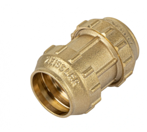 Муфта 25*25  пнд ( ЛАТУНЬ ) (45/5) Zeissler по доступной цене.