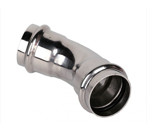 Двухраструбный пресс-угольник 45° из нержавеющей стали 28*28 (45/5) Zeissler