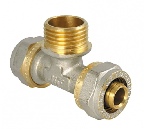 Тройник 16 х 1/2 х 16 ц-штуцер-ц JIF (130/шт)