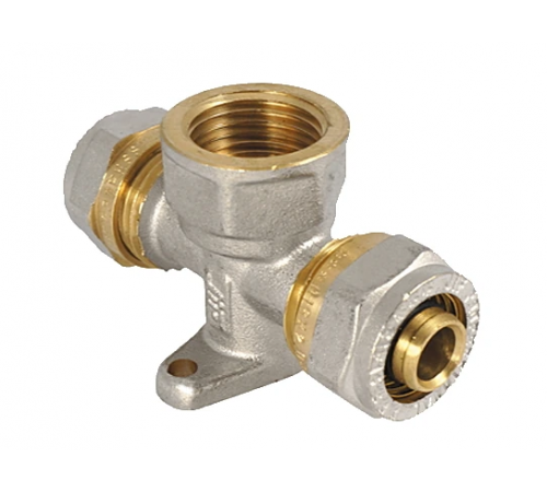 Тройник 16 х 3/4 х 16 ц-гайка-ц JIF (100/шт)