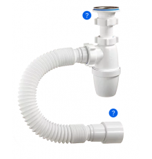 Сифон 1 1/4 х 40/50 с гофрой  ОРИО А-3202  (40/шт)