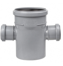 Крестовина  кан. одноплоск.    ПВХ 110х110х50х50   90 гр. Политэк(45/)