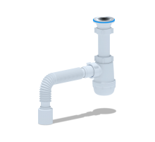 Сифон Ани Грот 1 1/2 х40 с гофрой 40 х50  А0110 (30/шт)