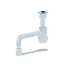 Сифон Ани Грот 1 1/2 х40 с гофрой 40 х50  А0110 (30/шт)