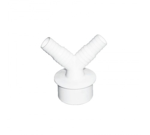 Адаптер для подключения слива с 2-я отводами (вход 20/22мм выход 50мм) Орио