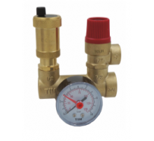 Группа безопасности для котла с возмож. установки расшир. бака 3/4" 3 бар  Тим (18/1)