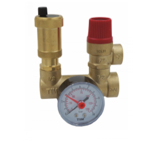 Группа безопасности для котла с возмож. установки расшир. бака 3/4" 3 бар  Тим (18/1)