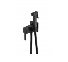 Смеситель д/ биде с держ. в комлекте  (встроенный)  квадрат. 45065 Черный Wassernova (20/шт)