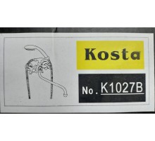 Смеситель для ванны  2-х руч. белые ручки  длинный излив  1027B Costa