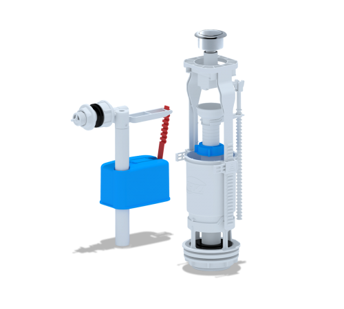 Набор с боковой подводкой кнопка металл 1/2 Ани WC 6050 M(20/шт)