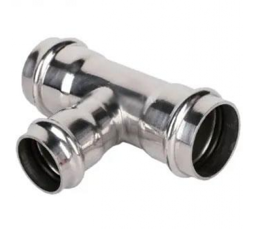 Трехраструбный пресс-тройник из нерж.стали 28*15*28mm(30/5) Zeissler