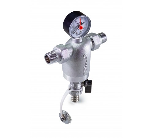 Фильтр с манометром, присоединение - американки  1/2 Zeissler (12/1)