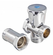 Вентиль-тройник бытовой с удлинительем хром 3/4х3/4х3/4 Тим