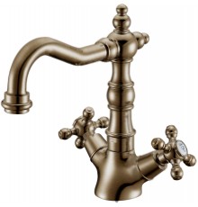 Смеситель для раковины (ретро)  1333 Bronze Kern (1030 ст арт)