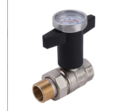 Кран шаровой  с накидной гайкой , c термометром 3/4  Тим (45/1) по доступной цене.