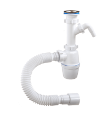 Сифон 1 1/2 x 40  с носиком и гофрой  ОРИО А-40059 (30/шт)