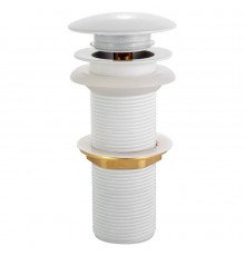 Донный клапан 32 для раковины  ДЛИННЫЙ  9153WH Kern  без перелива БЕЛЫЙ (50/шт)