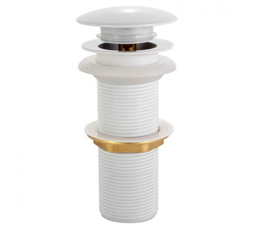 Донный клапан 32 для раковины  ДЛИННЫЙ  9153WH Kern  без перелива БЕЛЫЙ (50/шт)