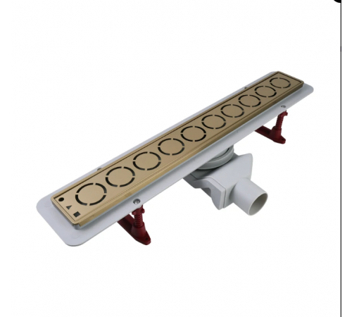 Трап с решеткой, (сухой +гидрозатвор), золотой сатин 700*70 Тим (4/1) по доступной цене.