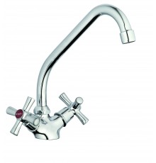 Смеситель для кухни 2-х руч. тонький гусак QMT4-A722 G lauf