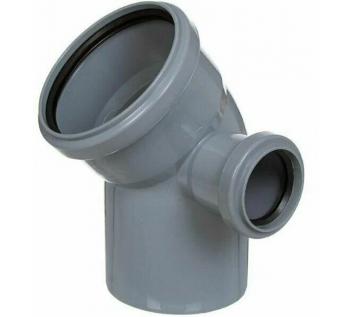 Отвод     ПВХ 110   45гр  с вых. 50 ( правый) (45/шт)  Политэк
