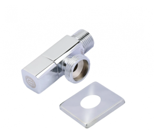 Угл. кран 1/2 х 3/4 с отрожателем хром Тим (50/1)