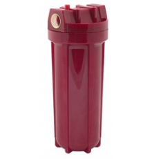 Магистральный фильтр для горячей воды красный Аквабрайт  3/4