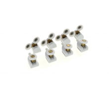 Ролики для душ кабины двойной белый диаметр23 (компл 8шт)