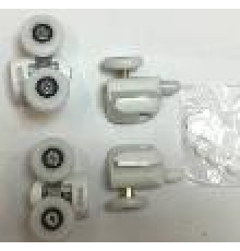 Ролики для душ кабины двойной белый диаметр23 (компл 8шт)