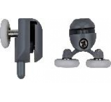 Ролики для душ кабины двойной серый диаметр23 (компл 8шт)