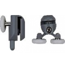 Ролики для душ кабины двойной серый диаметр23 (компл 8шт)