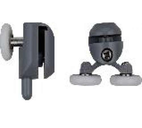 Ролики для душ кабины двойной серый диаметр23 (компл 8шт)