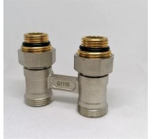 Мультифл. прямой для нижнего подключ.рад.c комплектом адаптеров с шар.краном 1/2" x 3/4"TIM(40/10)