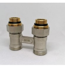 Мультифл. прямой для нижнего подключ.рад.c комплектом адаптеров с шар.краном 1/2" x 3/4"TIM(40/10)