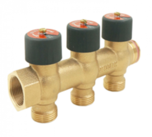 Коллектор распределительная с функцией Отключения 3/4 х 3/4  --3 вых ( 15/1) Zeissler