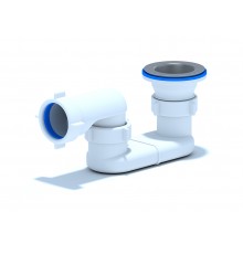 Сифон Aни  для душ. поддона квад. с метал. выпуском  Е010 (50/шт)