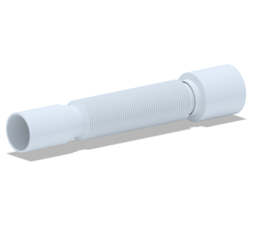 Гофра для сливной ванны 375х40х50 без гайки АНИ К435(200/шт) мини-Макс