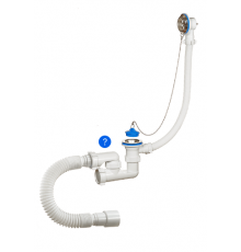 Сифон 1 1/2 х 40   для ванны квадр.колено  с гофрой  ОРИО А-80089 (28/шт)