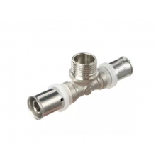 Пресс тройник 16*1/2M*16 (104/13) никель Тим