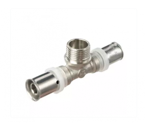 Пресс тройник 16*1/2M*16 (104/13) никель Тим