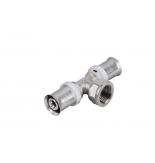 Пресс тройник 16*1/2F*16 (120/15) никель Тим