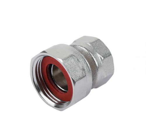 Полусгон с нак. гайкой и вр. резьбой 1*3/4 ZEISSLER (100/10) никел.